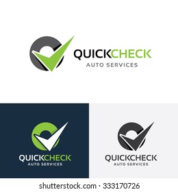 Quick Check,automotive logo,auto logo,vector logo template