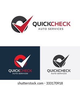 Quick Check,automotive logo,auto logo,vector logo template