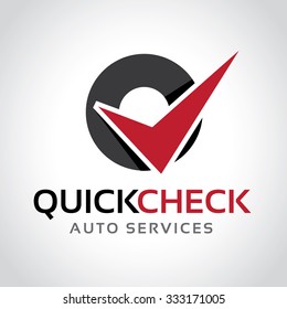 Quick Check,automotive logo,auto logo,vector logo template