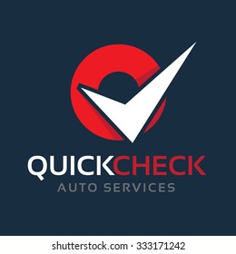 Quick Check,automotive logo,auto logo,vector logo template