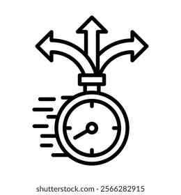 Quick Decision icon line vector illustration