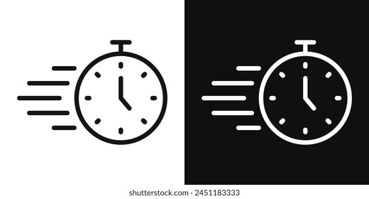 Iconos de entrega rápida y servicio rápido. Símbolos de envío rápido y envío rápido.