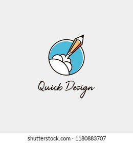 Quick design logo template. Vector illustration.