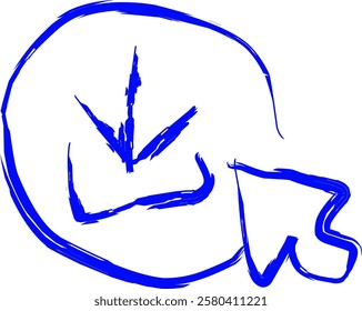 quick to download icon in Doodle style