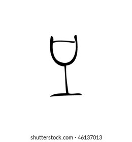 Quick drawing of a wine glass Quick drawing of a wine glass