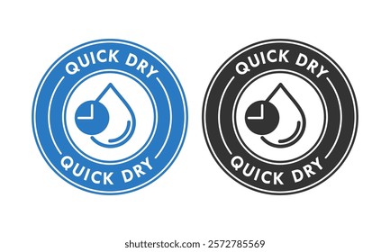 Quick dry badge logo design template illustration