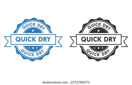 Quick dry badge logo design template illustration