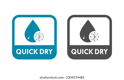 Quick dry design logo template illustration