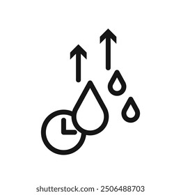 quick dry icon Black line art vector logo