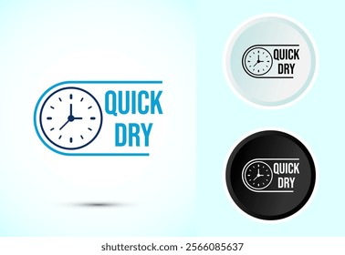 Quick dry icon design illustration. Fast dry cleaning service sign