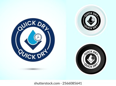 Quick dry icon design illustration. Fast dry cleaning service sign