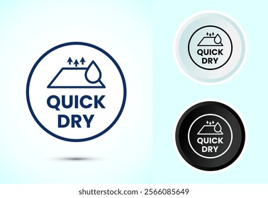 Quick dry icon design illustration. Fast dry cleaning service sign