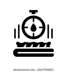 Schnelltrocknung Symbol Glyphe Vektorgrafik