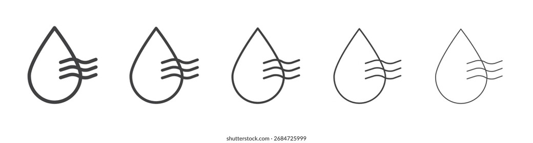 icono de secado rápido Símbolo de ilustración de gráficos de línea