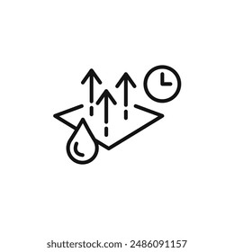 símbolo del logotipo de sequedad rápida contorno del Vector