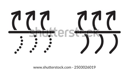 quick dry icon symbol air purifer outline vector design