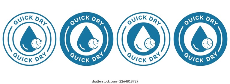 Quick dry icon vector from fabric features concept. Thin line illustration of quick dry editable stroke. quick dry linear sign for use on web and mobile apps, logo, print media.