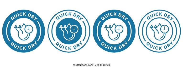 Quick dry icon vector from fabric features concept. Thin line illustration of quick dry editable stroke. quick dry linear sign for use on web and mobile apps, logo, print media.