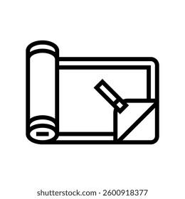 quick dry towel ultralight hiking line icon vector. quick dry towel ultralight hiking sign. isolated contour symbol black illustration