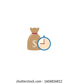 Quick and easy loan, fast money providence business and finance services timely payment financial solution vector icon
