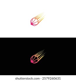 Quick Fast Pencil Pen Meteor Asteroid for Education Course Icon Symbol Illustration Logo Design Vector