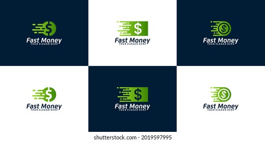 Quick Finance Logo Inspiration Set, Cash And Coins