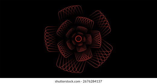Modelo gráfico de design de flor rápida.
