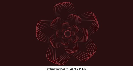 Modelo gráfico de design de flor rápida.
