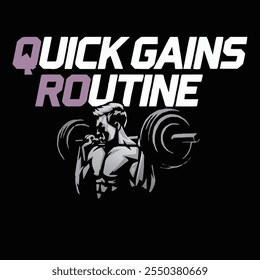 Quick Gains Fitness T-Shirt für Fitness-Enthusiasten