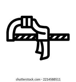 quick grip clamp line icon vector. quick grip clamp sign. isolated contour symbol black illustration