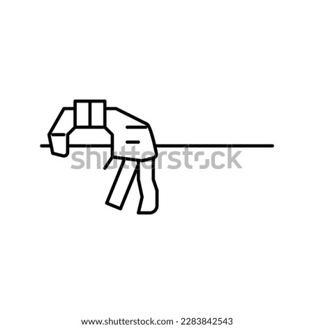 quick grip clamp line icon vector. quick grip clamp sign. isolated contour symbol black illustration