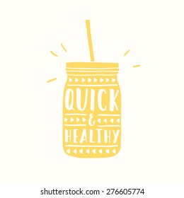 Quick and healthy. Jar silhouette