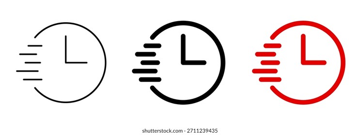 Quick icon, fast delivery symbol, quick execution