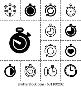 Quick icon. set of 13 filled and outline quick icons such as