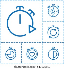 Quick icon. set of 6 quick outline icons such as
