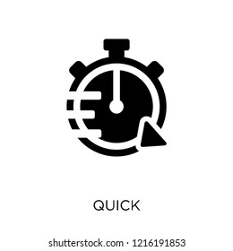 Quick icon. Quick symbol design from Startup collection. Simple element vector illustration on white background.