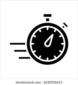 schnelles Symbol, Symbol einzeln, wh kground. Vektorgrafik. farblich bearbeitbar. 