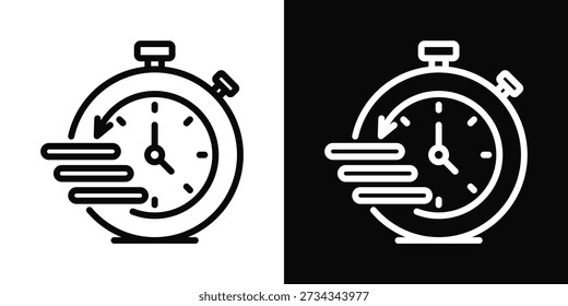 Quick Icon White And Black Background Style