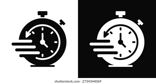 Quick Icon White And Black Background Style