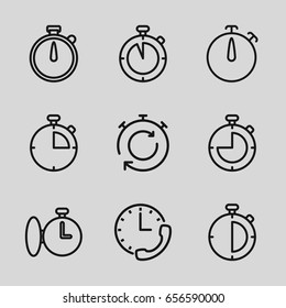 Quick icons set. set of 9 quick outline icons such as
