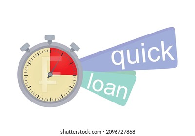 Quick Loan Icon. Vector Illustration