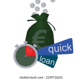 Icono de préstamo rápido. ilustración vectorial