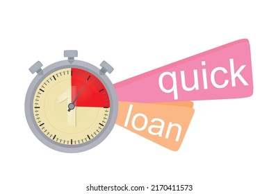 Quick loan icon. vector illustration