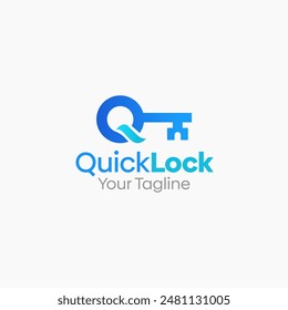 Quick Lock Logo Vector Template Design. Good for Business, Start up, Agency, and Organization