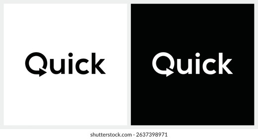quick logo design, arrow graphic vector icon template