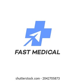 Quick Medical Logo Design Template illustration