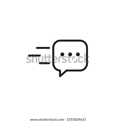 Quick Message icon Symbol mark in Outline style