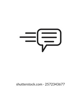 Quick Message icon Vector flat thin line illustration