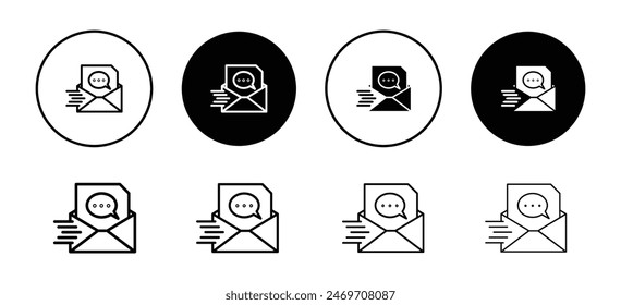 Quick Message icon vector set collection for web