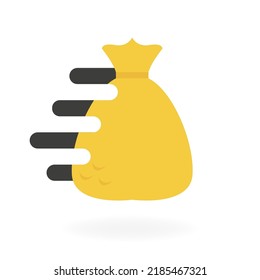 Quick money, bag of money. Vector illustration